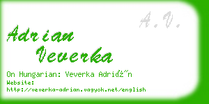 adrian veverka business card